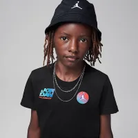 Nike Jordan Little дитячі Moto футболка колір чорний