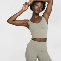 Nike Alate женская Medium-Support Padded Sports Bra Tank Top цвет зеленый