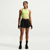 Nike One Fitted женская Dri-FIT Cropped Tank Top Yellow