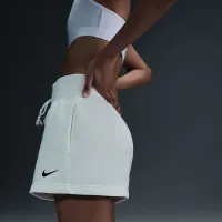 Nike Sportswear Phoenix Fleece женская С высокой Талией Loose шорты цвет белый