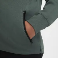 Nike Sportswear Tech Fleece Big детские (Girls') Full-Zip Толстовка с капюшоном (Extended Size) цвет зеленый