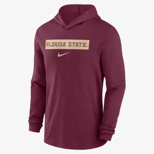 Florida State Seminoles Sideline мужские Nike Dri-FIT College Long-Sleeve Hooded Top цвет красный