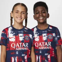 Paris Saint-Germain Academy Pro Home Big детские Nike Dri-FIT Soccer Pre-Match Short-Sleeve Top синий