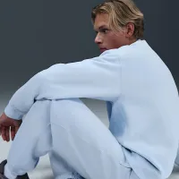Nike Solo Swoosh чоловічі Cuffed Fleece Pants блакитний