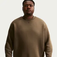 Nike Tech мужские Fleece Loose Fit Crew цвет коричневый