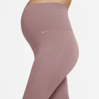 Nike Zenvy (M) жіноча Gentle-Support З високою талією 7/8 лосіни з кишенями(Maternity) колір фіолетовий