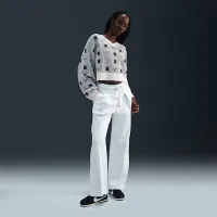 Nike Naomi Osaka женская С высокой Талией Loose Knit Pants цвет белый