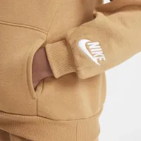 Nike Sportswear Club Little дитячі Applique Fleece Pullover Толстовка з капюшоном колір коричневий