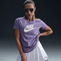 Nike Sportswear Essentials женская Logo футболка цвет фиолетовый