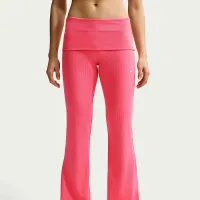 Nike Sportswear Chill Knit женская Mid-Rise Tight Ribbed Pants Pink