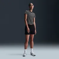 Nike Sportswear Chill Knit жіноча Slim Striped футболка колір чорний