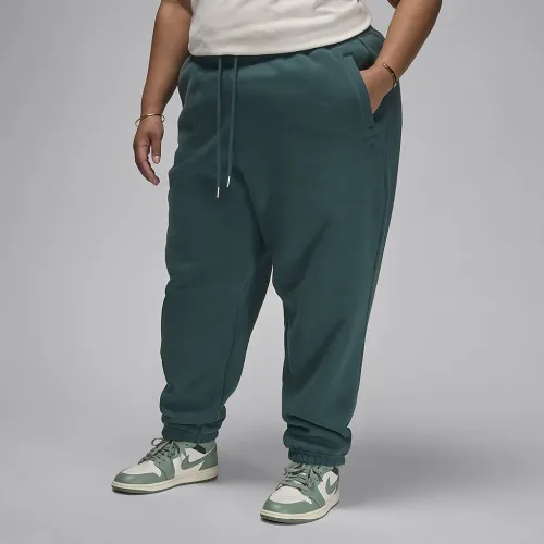 Nike Jordan Flight Fleece женская Pants (большие размеры) цвет зеленый