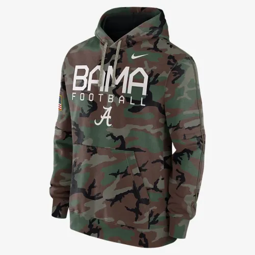 Alabama Crimson Tide Military Appreciation Club Men’s Nike College Pullover Толстовка з капюшоном колір зелений
