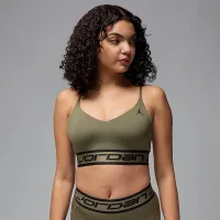 Nike Jordan Sport Indy женская Light Support Sports Bra цвет зеленый