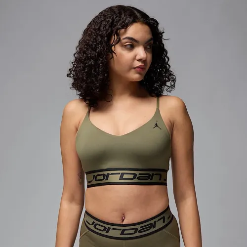 Nike Jordan Sport Indy женская Light Support Sports Bra цвет зеленый