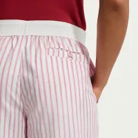 Nike Sportswear Chill Poplin женская Loose Mid-Rise Woven Striped Pants Pink