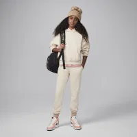 Nike Jordan Brooklyn Essentials Big дитячі Pullover Толстовка з капюшоном колір коричневий