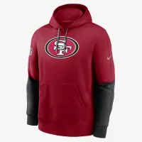 San Francisco 49ers Sideline Team Issue Club мужские Nike NFL Pullover Толстовка с капюшоном цвет красный