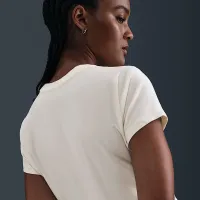 Nike Sportswear Chill Knit жіноча Cropped футболка колір коричневий