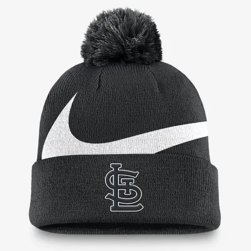 St. Louis Cardinals Peak чоловічі Nike MLB Cuffed Pom Beanie колір чорний