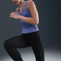 Nike One жіноча З високою талією 7/8 лосіни колір чорний