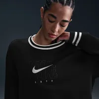 Nike Sportswear Phoenix Fleece женская оверсайз Graphic Crew-Neck свитшот цвет черный