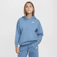 Nike Sportswear Club Fleece Big детские оверсайз Pullover Толстовка с капюшоном синий