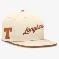 Texas Longhorns Primetime True мужские Nike Dri-FIT College Fitted Hat цвет коричневый