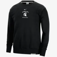 Michigan State Standard Issue мужские Nike College Fleece Crew-Neck свитшот цвет черный
