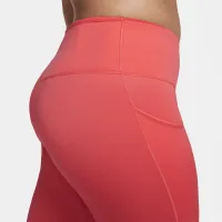 Nike Go женская Firm-Support Mid-Rise Full-Length лосины с карманамицвет красный