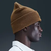 Nike Peak Futura Beanie колір коричневий