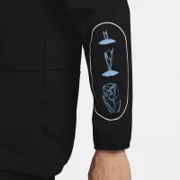 Nike мужские Dri-FIT Fleece Fitness Crew-Neck Top цвет черный