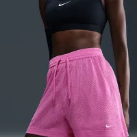 Nike Essential женская Dri-FIT Mesh баскетбольные шорты Pink