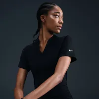 Nike Tour женская Dri-FIT Short-Sleeve Blade для гольфа Polo цвет черный