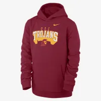 USC Club Fleece Big дитячі (для хлопчиків) Nike College Pullover Толстовка з капюшоном колір червоний