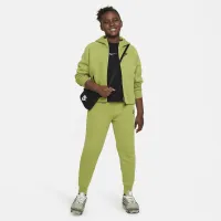 Nike Sportswear Tech Fleece Big детские (Girls') Full-Zip Толстовка с капюшоном (Extended Size) цвет зеленый