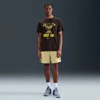 Nike мужские Dri-FIT тренировочные футболка цвет коричневый