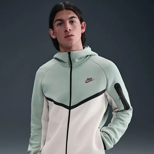 Nike Tech мужские Full-Zip Windrunner Толстовка с капюшоном цвет серый