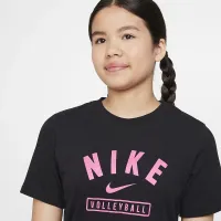 Nike Big детские волейбольные футболка цвет черный