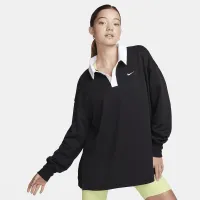 Nike Sportswear Essential женская оверсайз Long-Sleeve Polo цвет черный