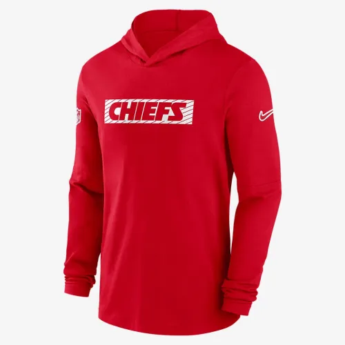 Kansas City Chiefs Sideline чоловічі Nike Dri-FIT NFL Long-Sleeve Hooded Top колір червоний