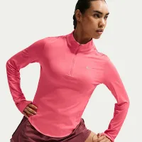 Nike Swift женская Dri-FIT UV 1/4-Zip Running Top Pink