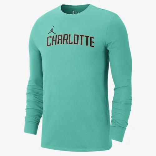 Nike Charlotte Hornets Essential City Edition чоловічі Jordan NBA Long-Sleeve футболка колір зелений