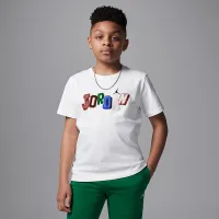 Nike Jordan Big дитячі Signature футболка колір білий