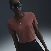 Nike Sportswear Essential женская Slim Cropped футболка цвет коричневый