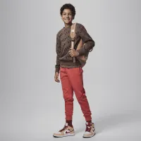 Nike Jordan MJ Baseline Fleece Pants Big Kids Pants цвет красный