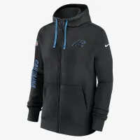Carolina Panthers Sideline Team Issue Club мужские Nike Full Zip Толстовка с капюшоном цвет черный