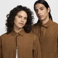 Nike SB Long-Sleeve Woven Skate Top колір коричневий