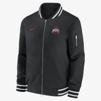Ohio State Buckeyes Sideline мужские Nike College Full-Zip Bomber Куртка цвет черный