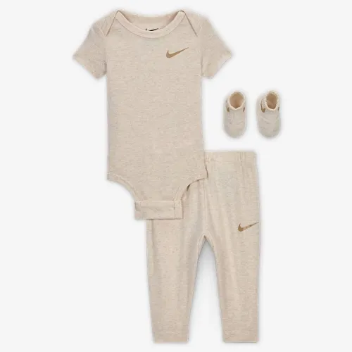 Nike Baby (0-9M) 3-Piece Pointelle набор цвет коричневый